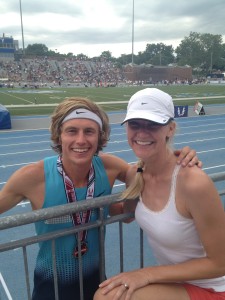 Dr. Brown Budde with Evan Jager, Olympian and American Record holder in the Steeplechase